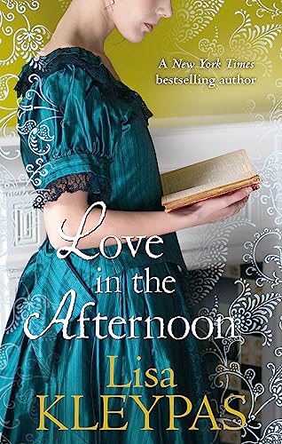 Book cover: woman in teal dress holding an open book.