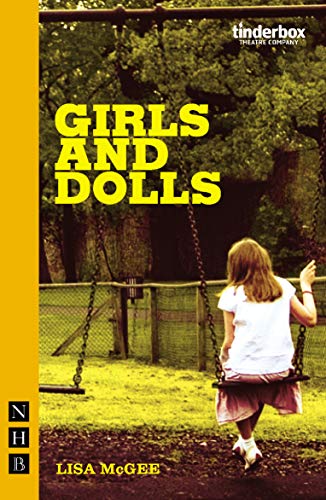 Play cover: “Girls and Dolls” with a girl on a swing set.