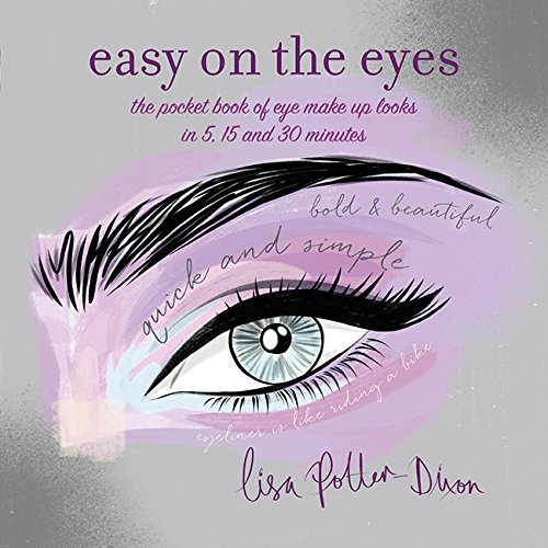 Book cover with illustrated eye and makeup tutorial text.