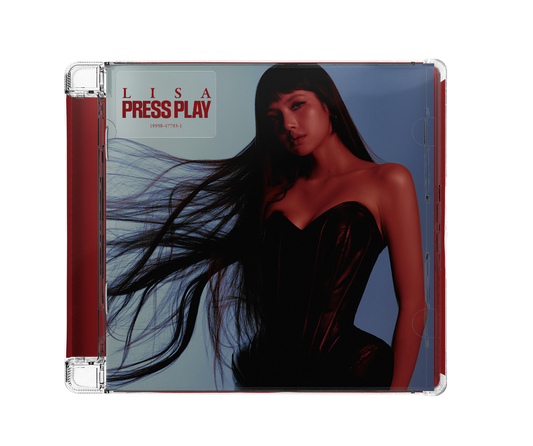 CD case for Lisa’s “Press Play” album, featuring a portrait of the artist.