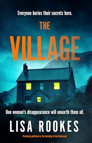 Book cover: dark landscape, lit house, and large text "THE VILLAGE".