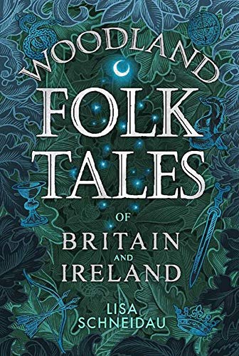 Book cover with dark green foliage, a crescent moon, and white title text.