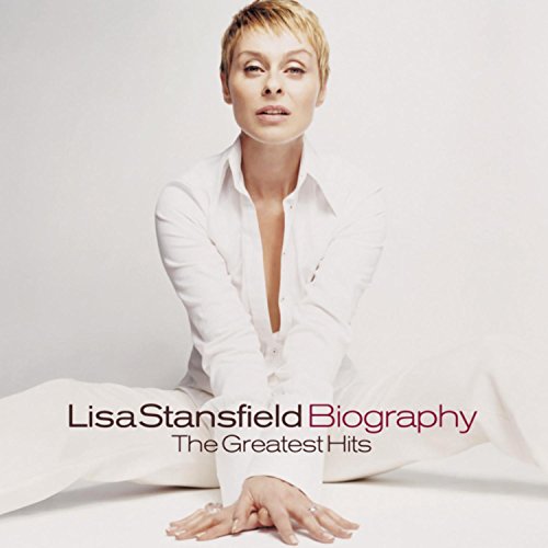 Lisa Stansfield album cover, portrait of singer in white shirt.