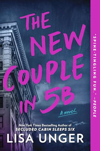 Book cover featuring a dark building exterior with large, bright pink title text.