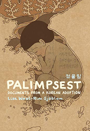 Book cover: fetal figure amidst Korean text, titled "Palimpsest.