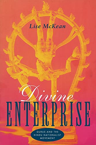 Book cover: golden Nataraja statue against a red background, title "Divine Enterprise.