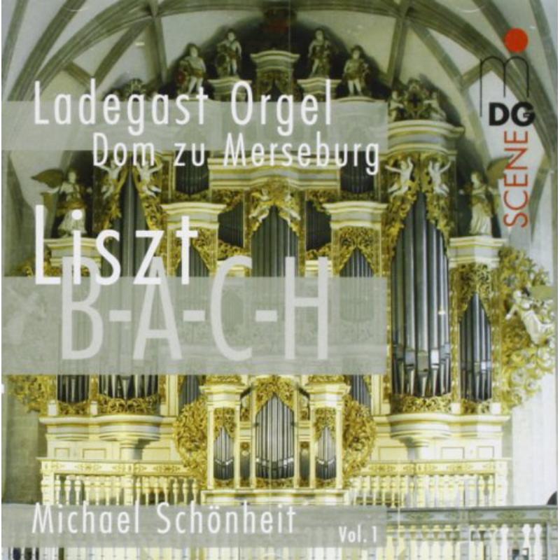 CD cover featuring an ornate pipe organ with “Liszt/Bach” text.