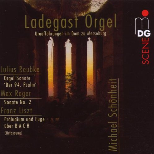 "CD cover with dark church windows and yellow-lit interior, featuring text and a logo."