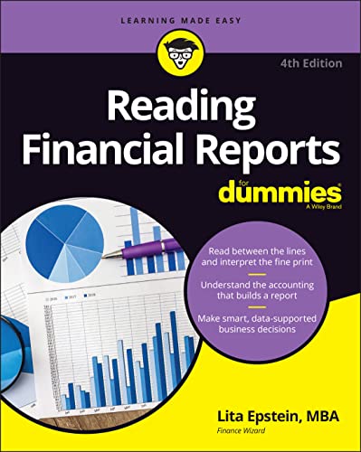 Book cover for Reading Financial Reports for Dummies, 4th Edition, by Lita Epstein.