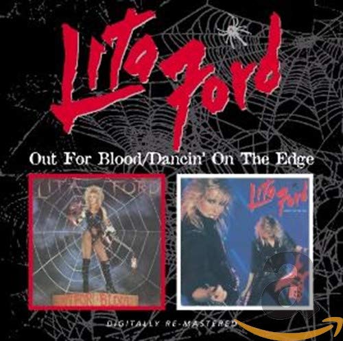 Lita Ford CD cover with artist portraits and spiderweb background.