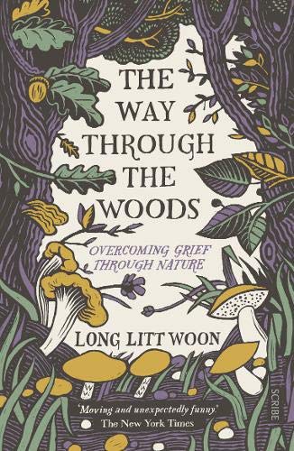 Book cover illustration featuring stylized trees, leaves, and mushrooms surrounding the title and author.