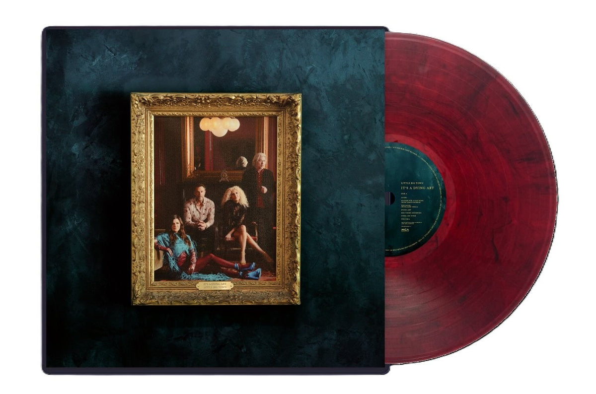 Little Big Town vinyl record with painting cover and red swirl disc.