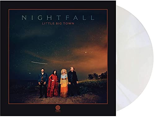 Little Big Town “Nightfall” vinyl record cover with band photo and white disc.