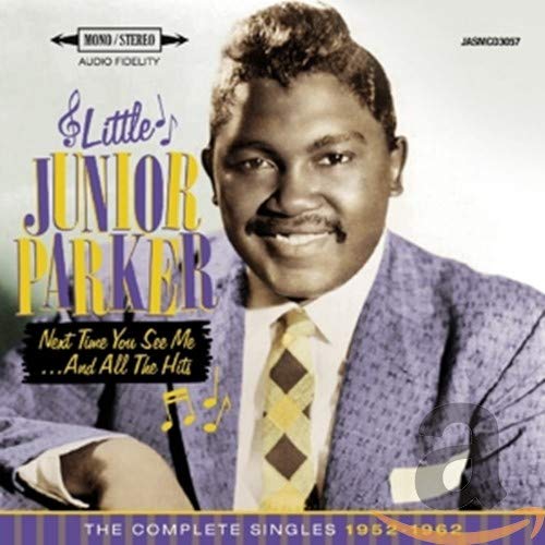 CD cover featuring portrait of Little Junior Parker, 1952-1962 singles compilation.