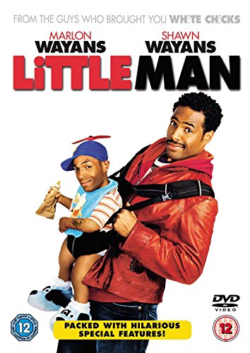 Little Man" DVD cover featuring Marlon and Shawn Wayans, a man carrying a baby.