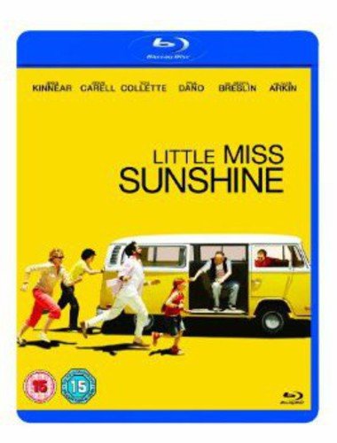 Yellow Blu-ray case with blue border, featuring a family and a yellow van.