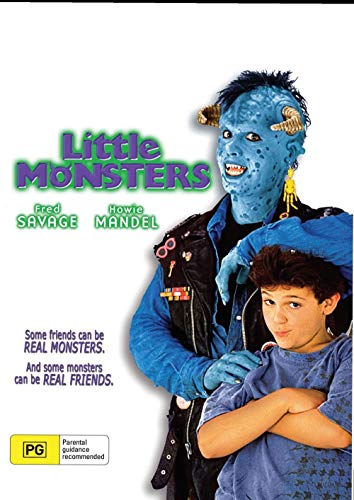 Little Monsters" DVD cover featuring a blue monster and a young boy.