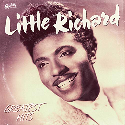 Little Richard’s “Greatest Hits” vinyl record cover with a portrait of the artist.