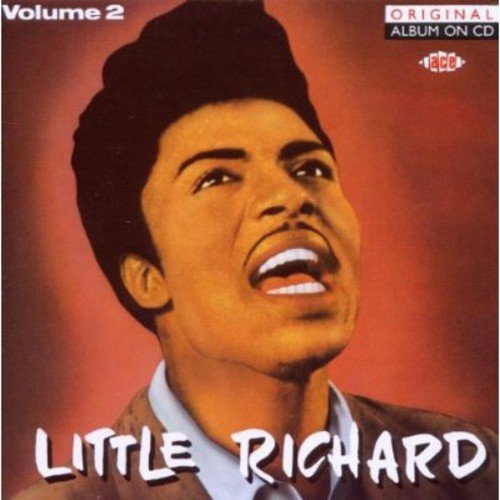 CD cover featuring a portrait of Little Richard singing, red background.