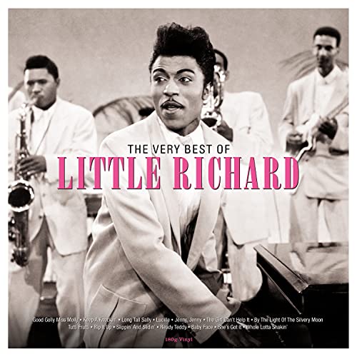 Little Richard album cover featuring the artist with his band, in black and white.