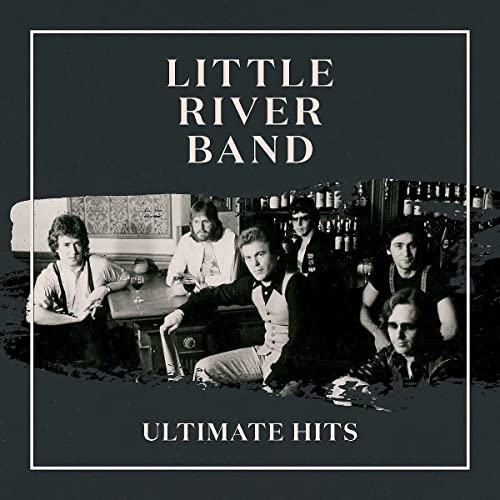 Little River Band album cover featuring a black and white band photo.