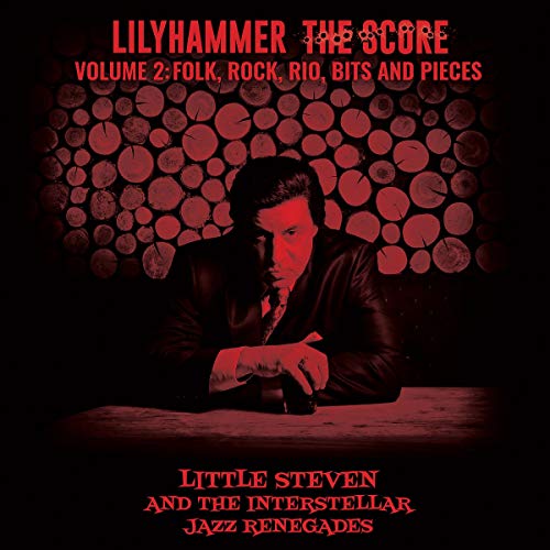 Man sitting at table with red tint and circles in background, vinyl album cover.