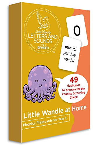 Yellow flashcard box with octopus illustration and sample card showing letter “O”.