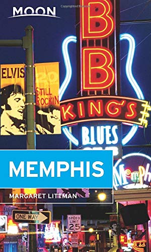 A travel guide book cover featuring a neon sign for B.B. King's Blues Club.