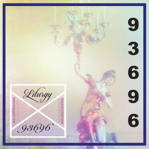 CD cover: statue, chandelier, and bold numbers on a pastel background.
