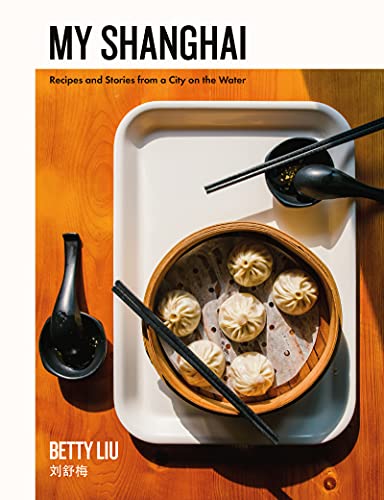 Cookbook cover featuring Shanghai dumplings, chopsticks, and black vinegar.