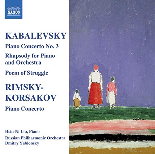 CD cover featuring figures in a field with musical compositions listed.