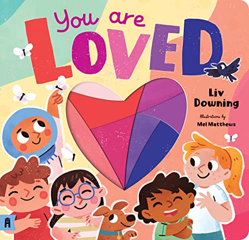 Book cover: "You are Loved" with children, butterflies, and a heart.