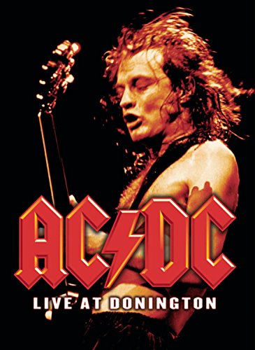 AC/DC “Live At Donington” DVD cover featuring a guitarist performing.