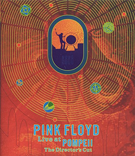 DVD cover for Pink Floyd’s "Live at Pompeii" with abstract, colorful design.