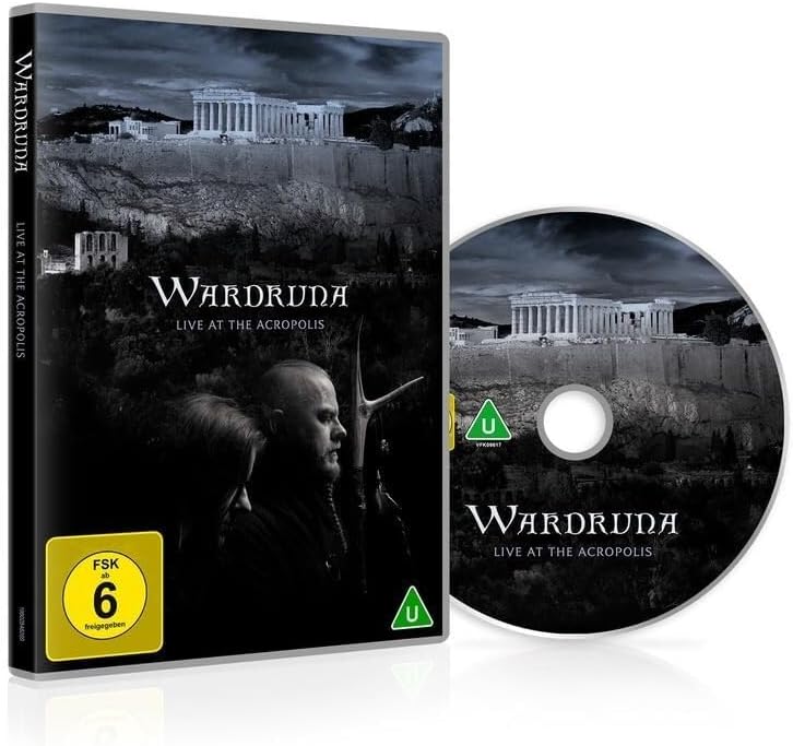 DVD cover for Wardruna’s “Live At The Acropolis” with ancient ruins.