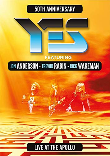 Blu-ray cover for "Live At The Apollo" featuring band Yes and musicians.
