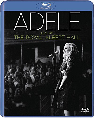 Adele performing at Royal Albert Hall, Blu-ray case cover.