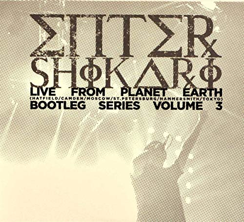 Enter Shikari Live From Planet Earth DVD cover with stylized text on halftone background.