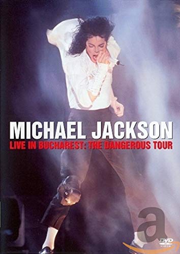 Michael Jackson performing in Bucharest on the Dangerous Tour DVD cover.