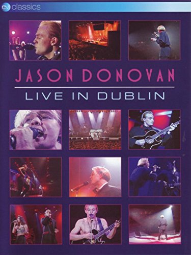 DVD cover for Jason Donovan’s “Live In Dublin” concert, featuring performance stills.