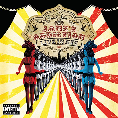 Jane’s Addiction “Live In NYC” DVD cover with repeating figures and city skyline.