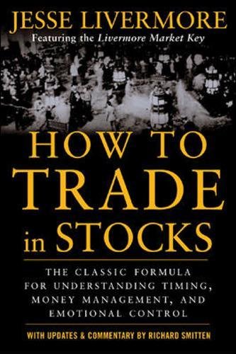 Book cover: “How to Trade in Stocks” by Jesse Livermore, black background.