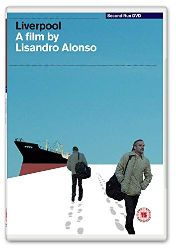 DVD cover for "Liverpool," featuring a ship, figures, and footprints.