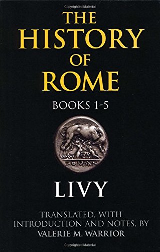 Book cover: "The History of Rome" by Livy, with a Roman coin image.