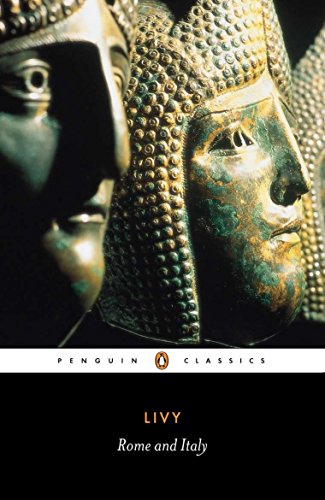 Close-up of ancient bronze statues with textured headgear on a Penguin Classics book cover.