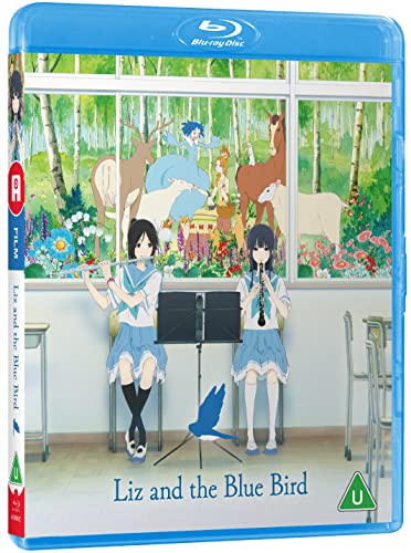 Blu-ray cover for “Liz and the Blue Bird” featuring anime girls and animals.