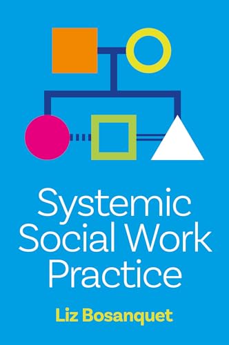 Book cover: “Systemic Social Work Practice” with abstract geometric shapes.