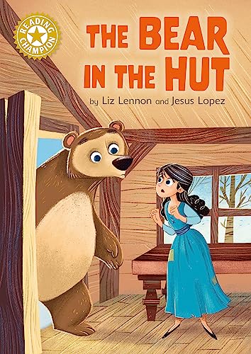 Book cover: bear peering into a hut at a young girl.