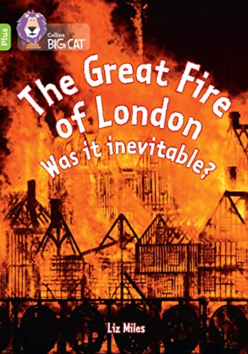 Book cover depicting a fiery scene of the Great Fire of London.