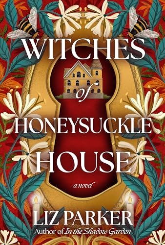 Book cover: ornate keyhole framing a house, flowers, bees, and title.